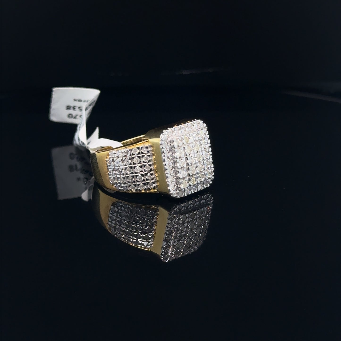 Square Men Diamond Ring- GR0538