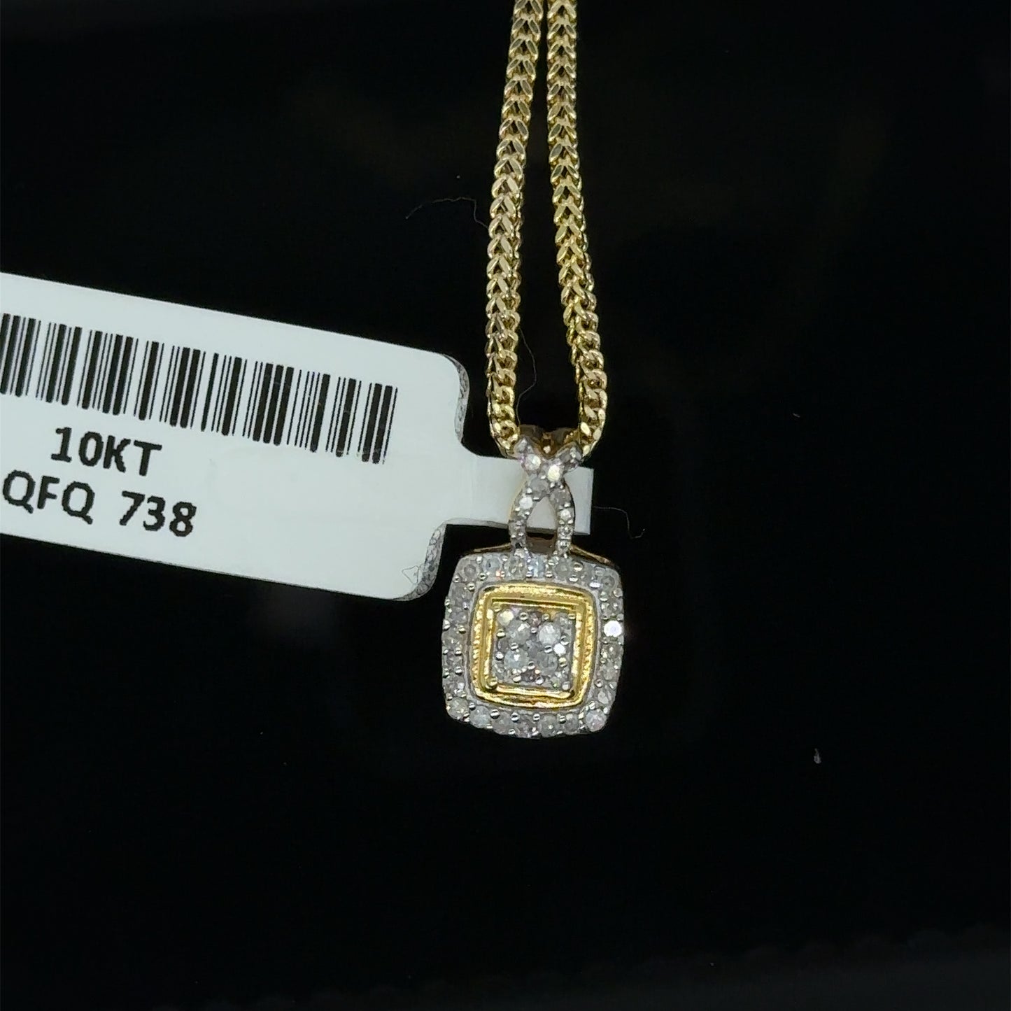 Square Pendent and Chain Combo-PD0507