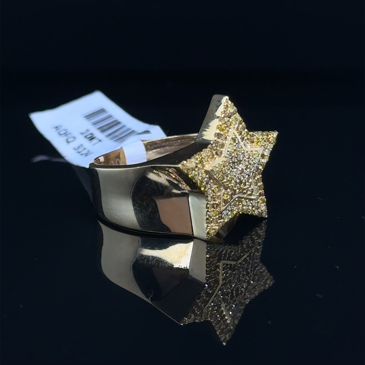 Yellow Diamond Star Ring