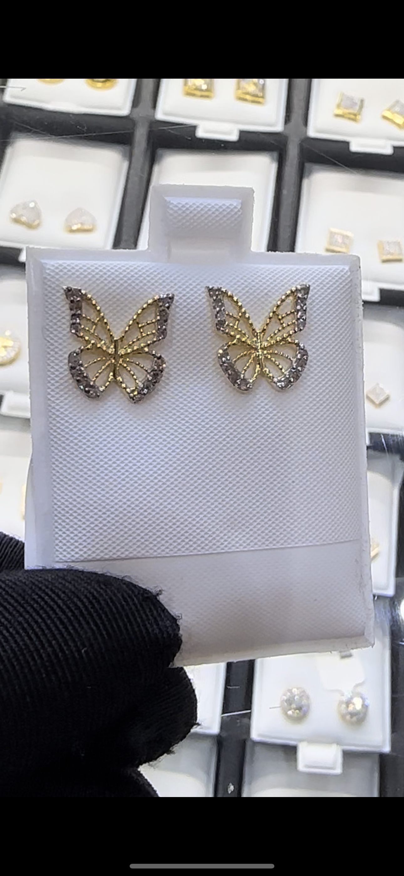 Butterfly Diamond Earrings- ler0054