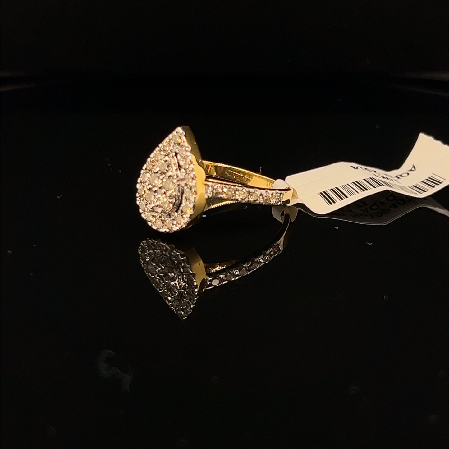 Pear Shaped women's diamond ring- LR0420