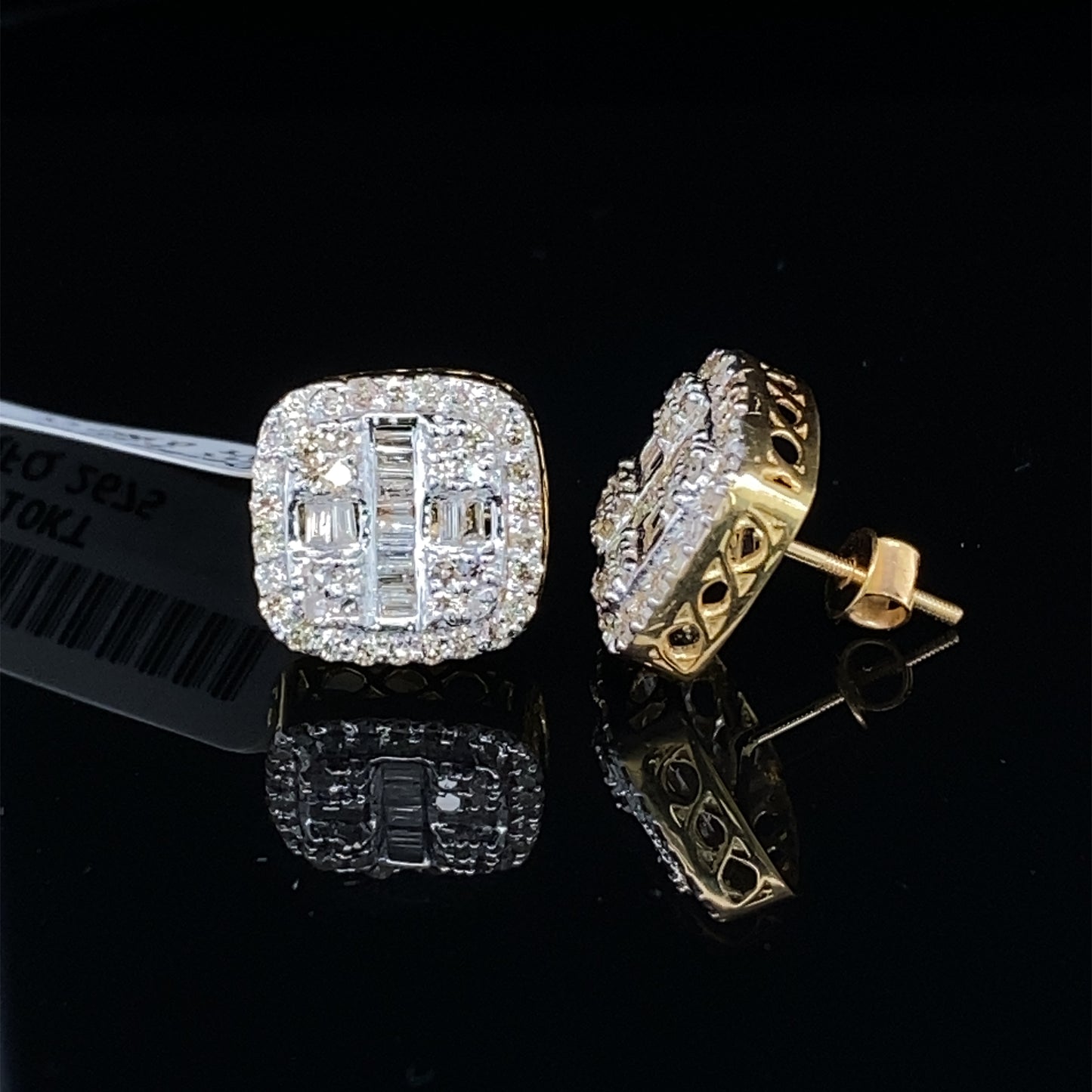 Square Baguette Diamond Earring-GER0076