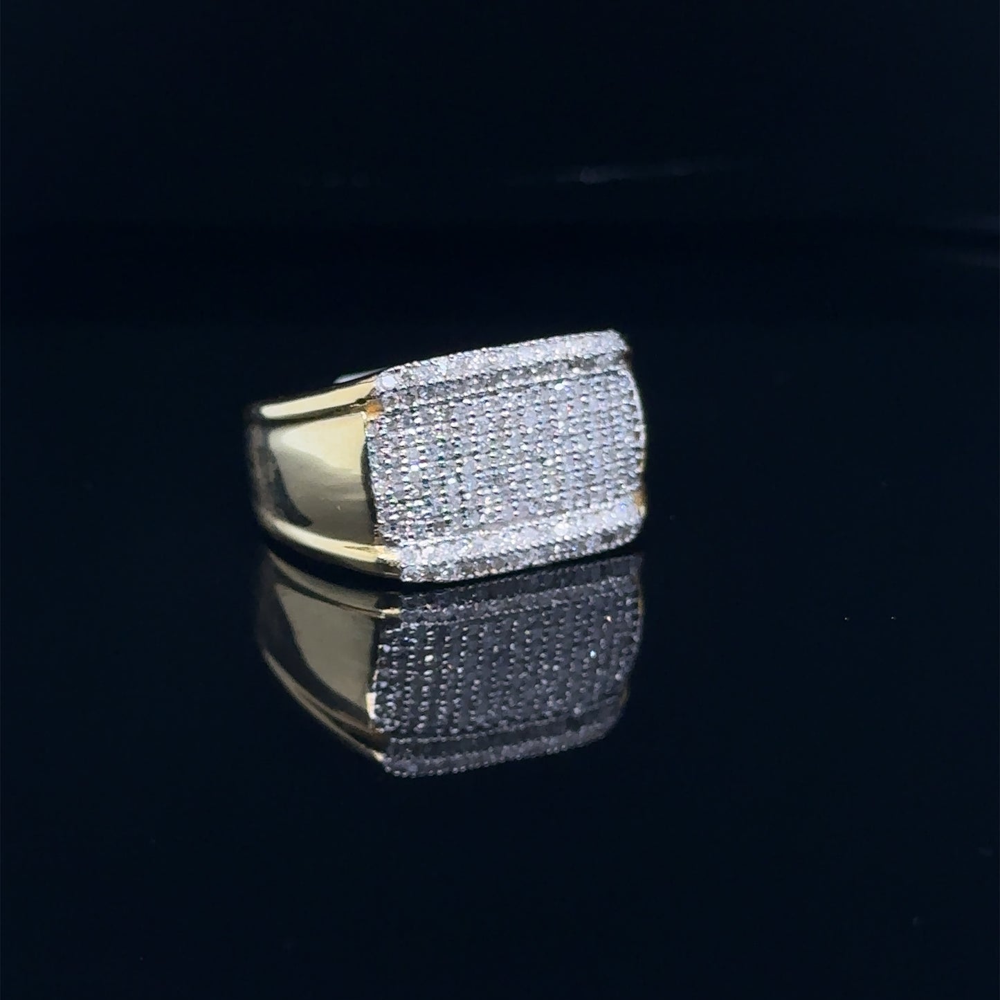 Square Men Diamond Ring-GR0125