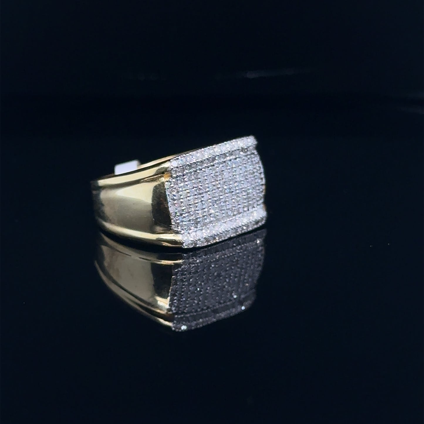 Square Men Diamond Ring-GR0125