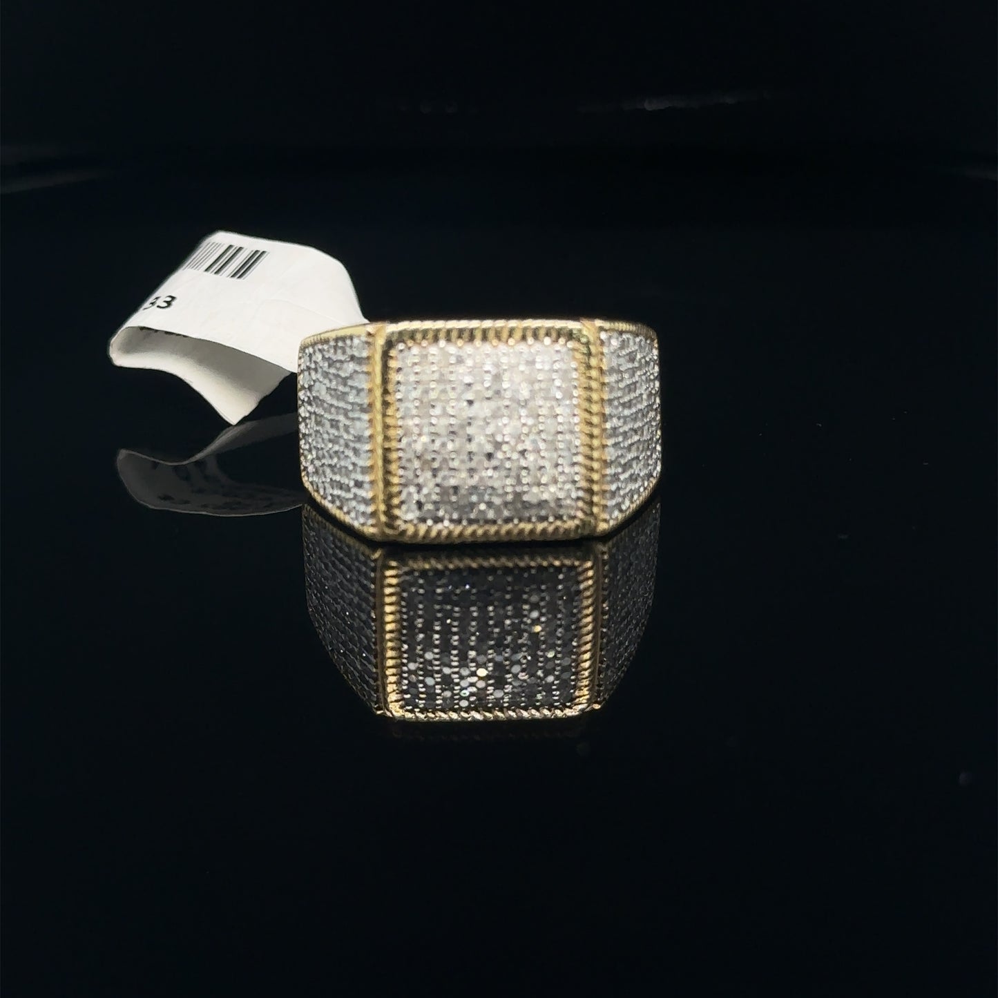 Square Men Diamond Ring-GR0215