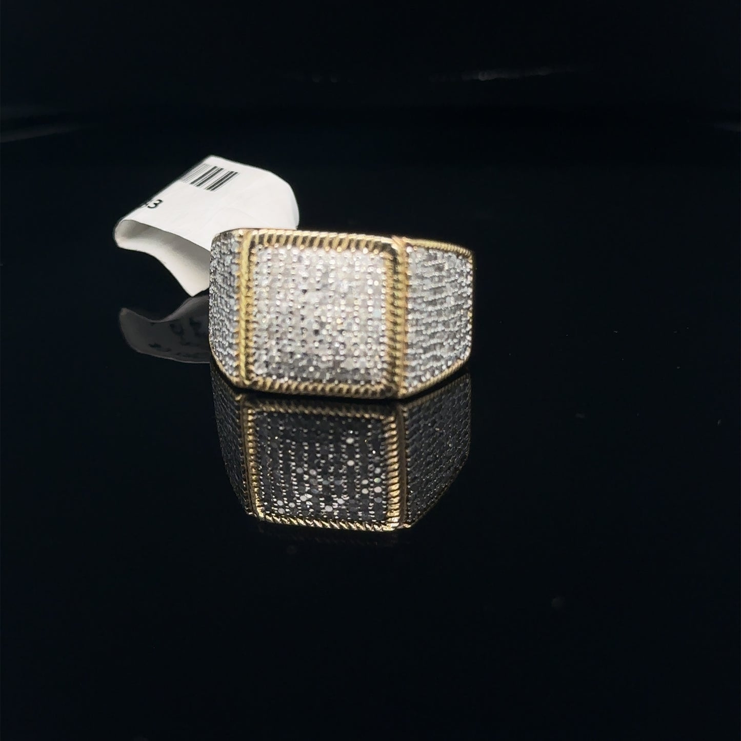 Square Men Diamond Ring-GR0215