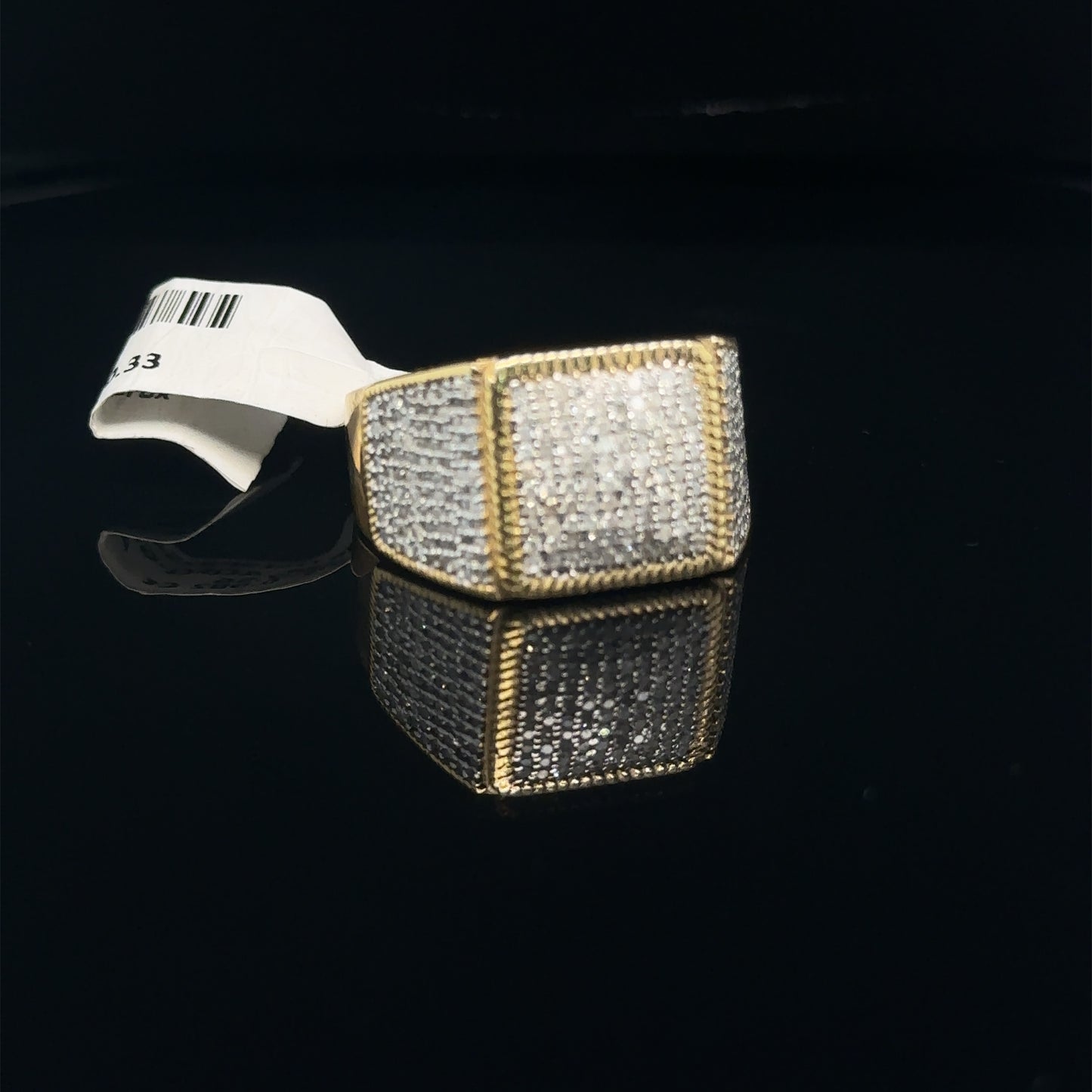 Square Men Diamond Ring-GR0215