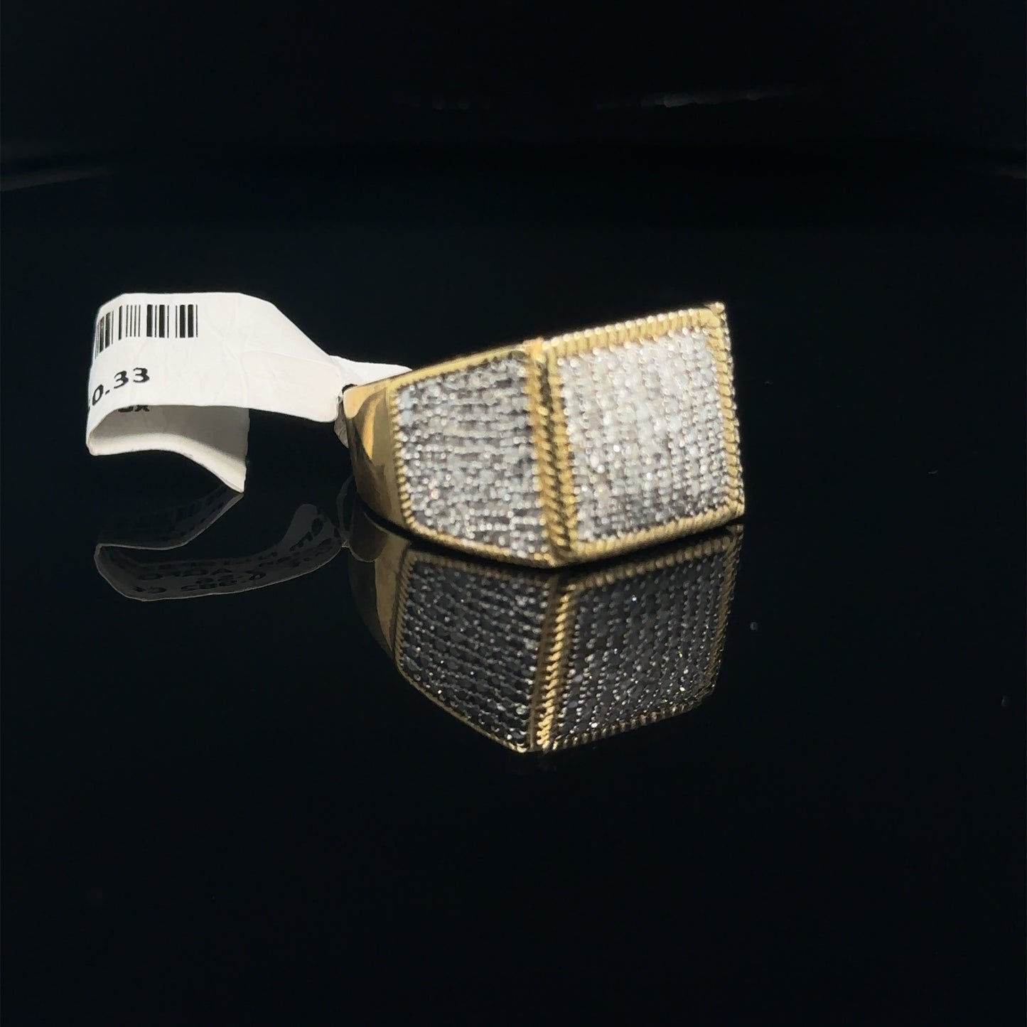 Square Men Diamond Ring-GR0215