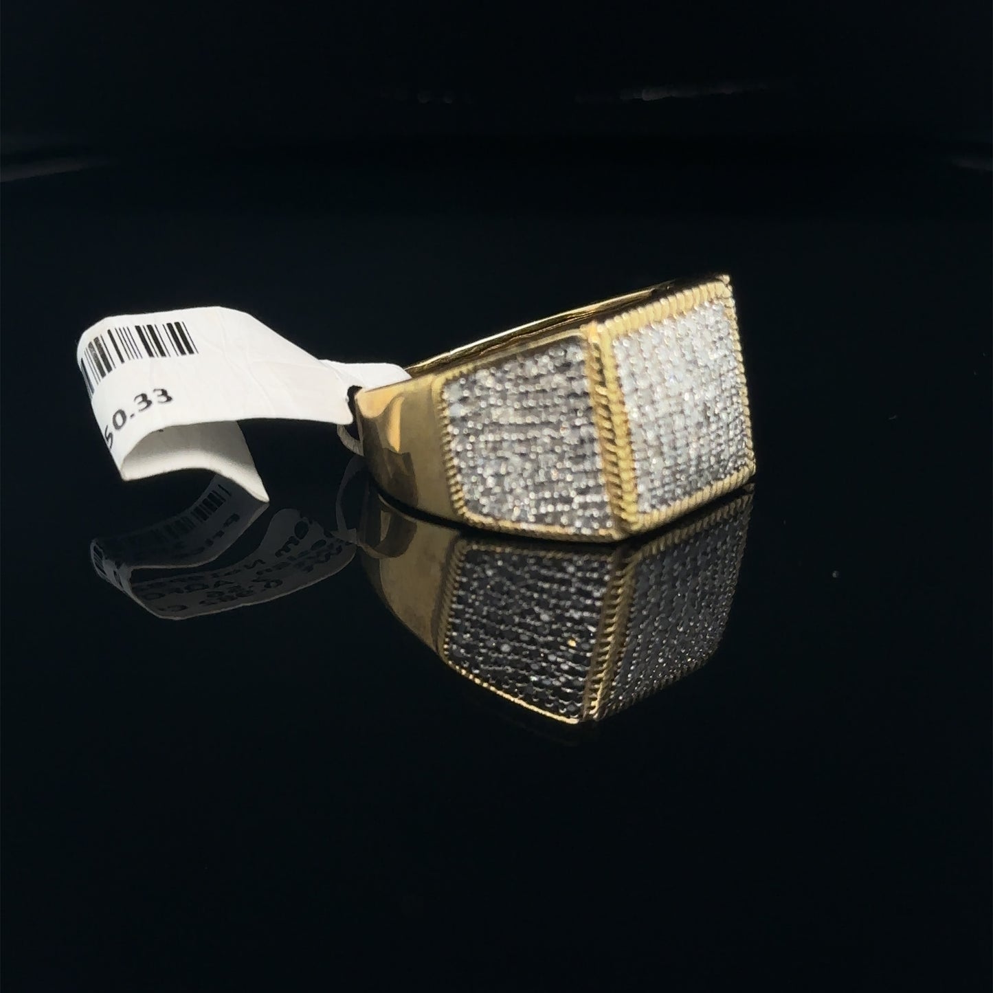 Square Men Diamond Ring-GR0215