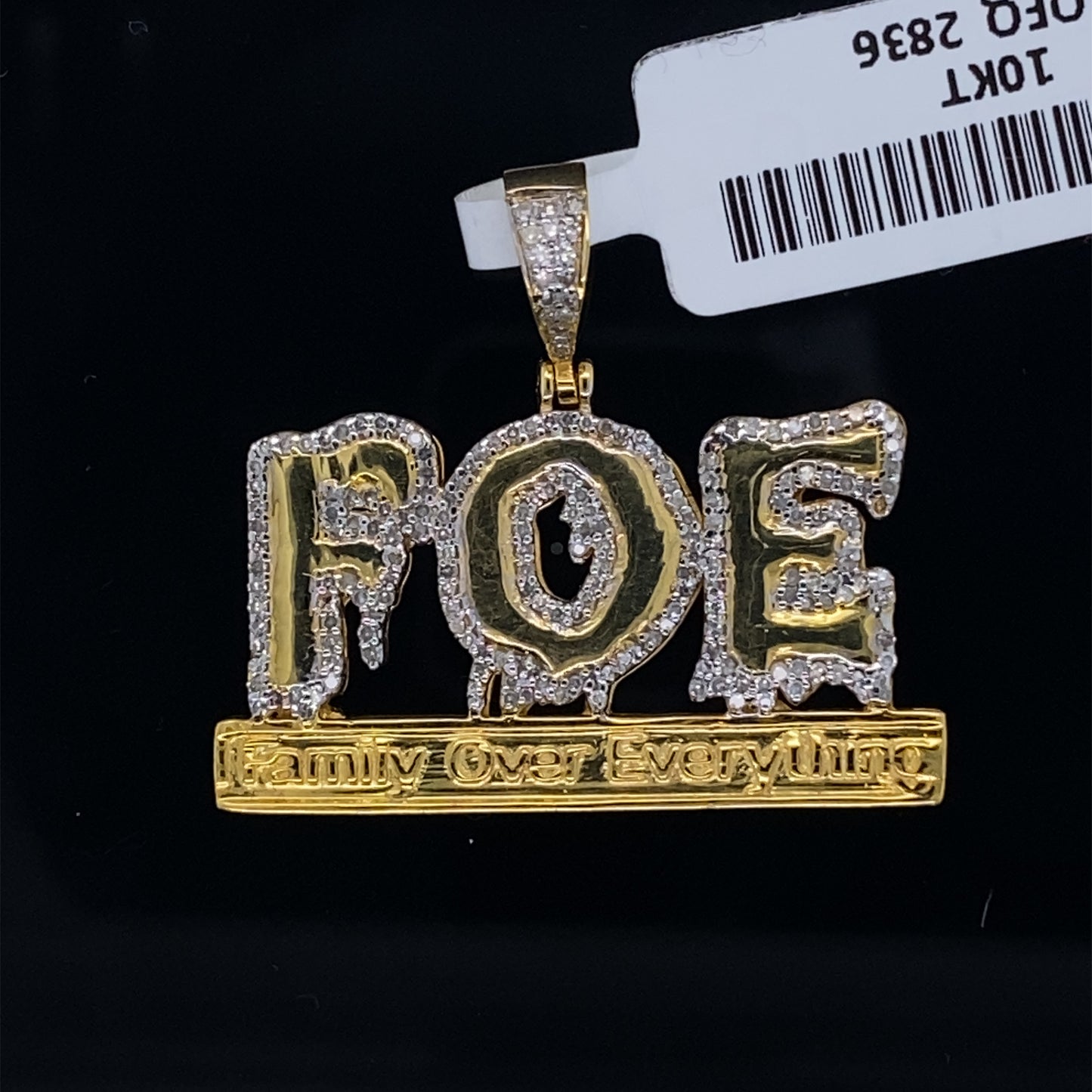 Family Over Everything Diamond Pendant- PD0359