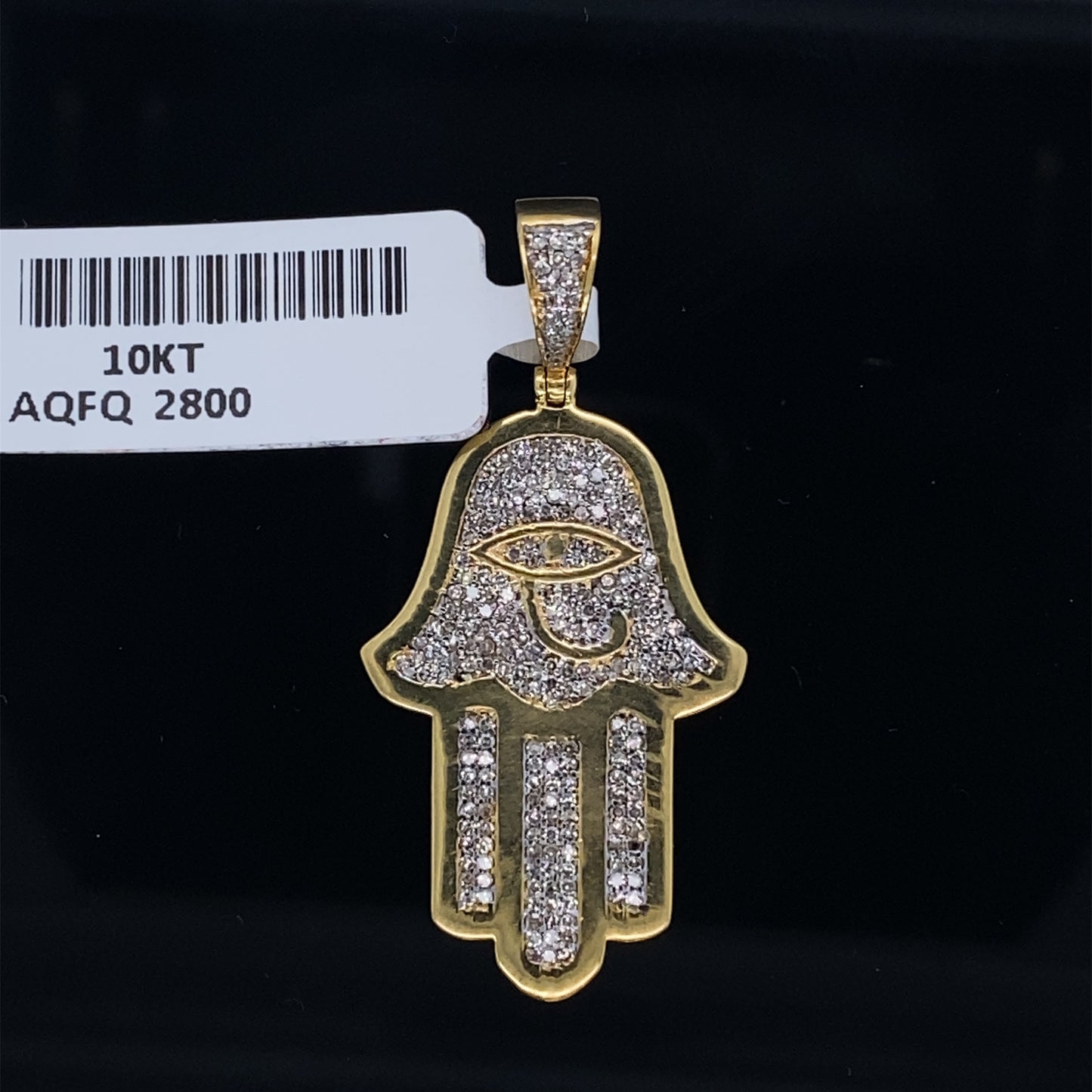 The Hamsa or the Hand of Fatima Diamond Pendant- PD0227