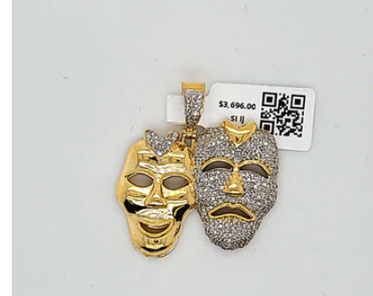 Two face diamond pendent