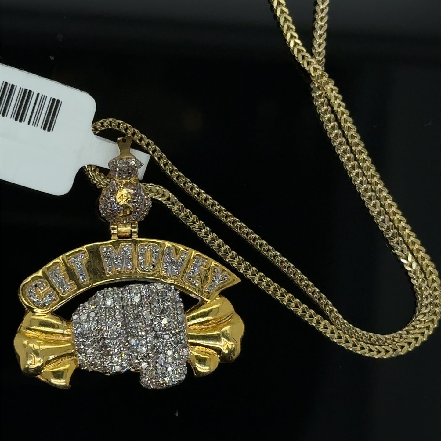 Get Money Hand Pendent and Chain Combo-PD0448