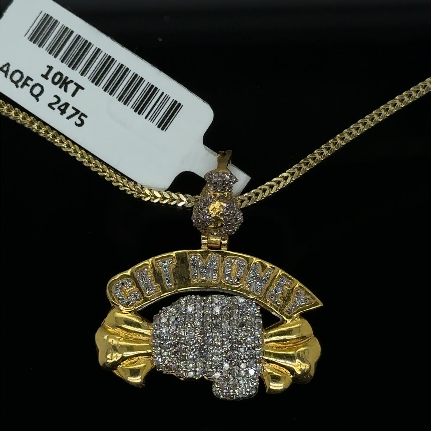 Get Money Hand Pendent and Chain Combo-PD0448