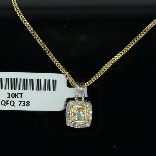 Square Pendent and Chain Combo-PD0507