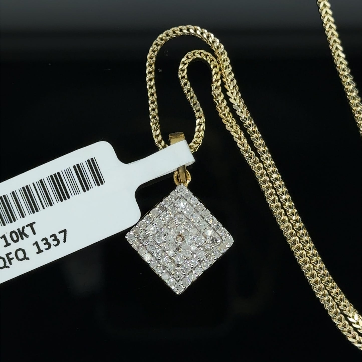 Square Pendent and Chain Combo- PD0506