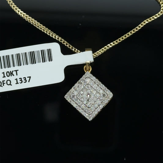 Square Pendent and Chain Combo- PD0506