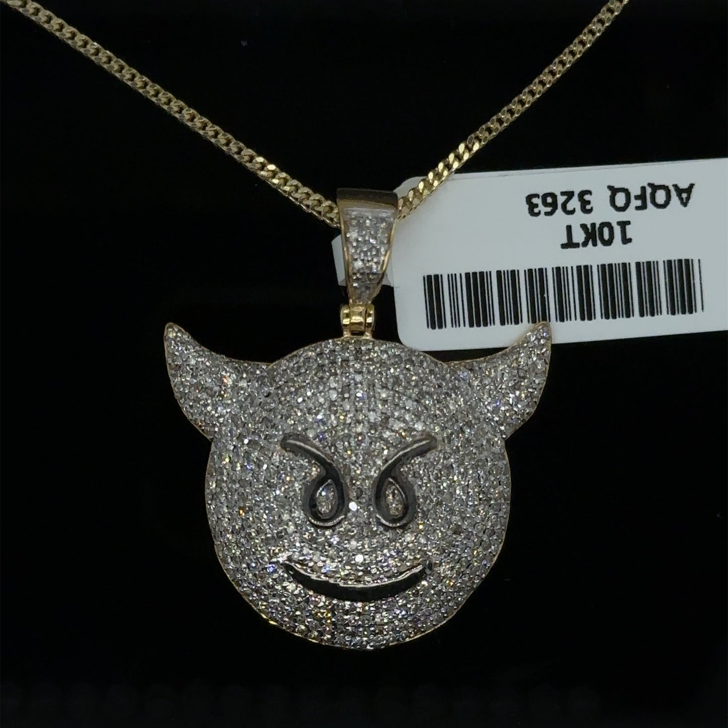 Devil Emoji Pendent and Chain Combo- PD0266