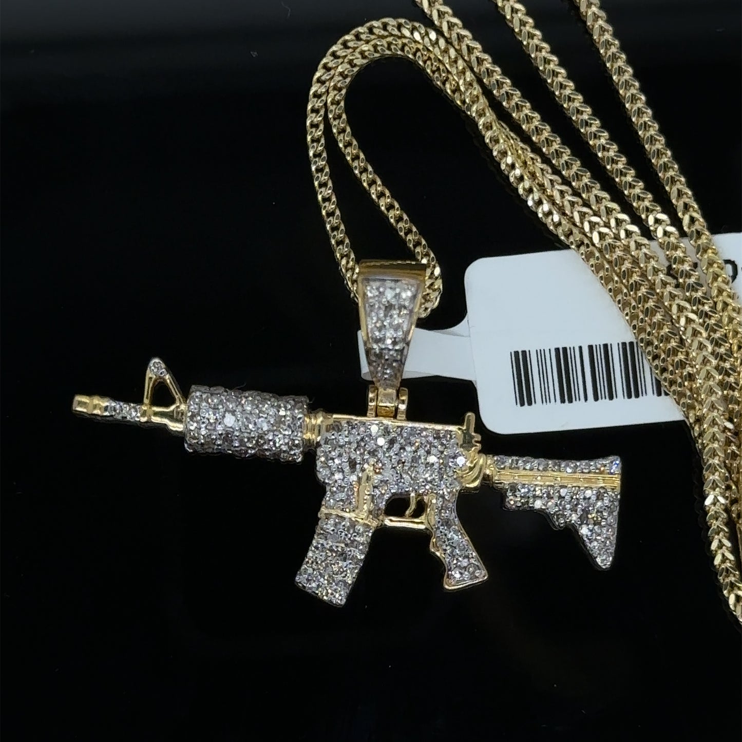 Machine Gun Pendent and Chain Combo- PD0990