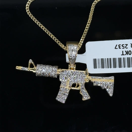 Machine Gun Pendent and Chain Combo- PD0990