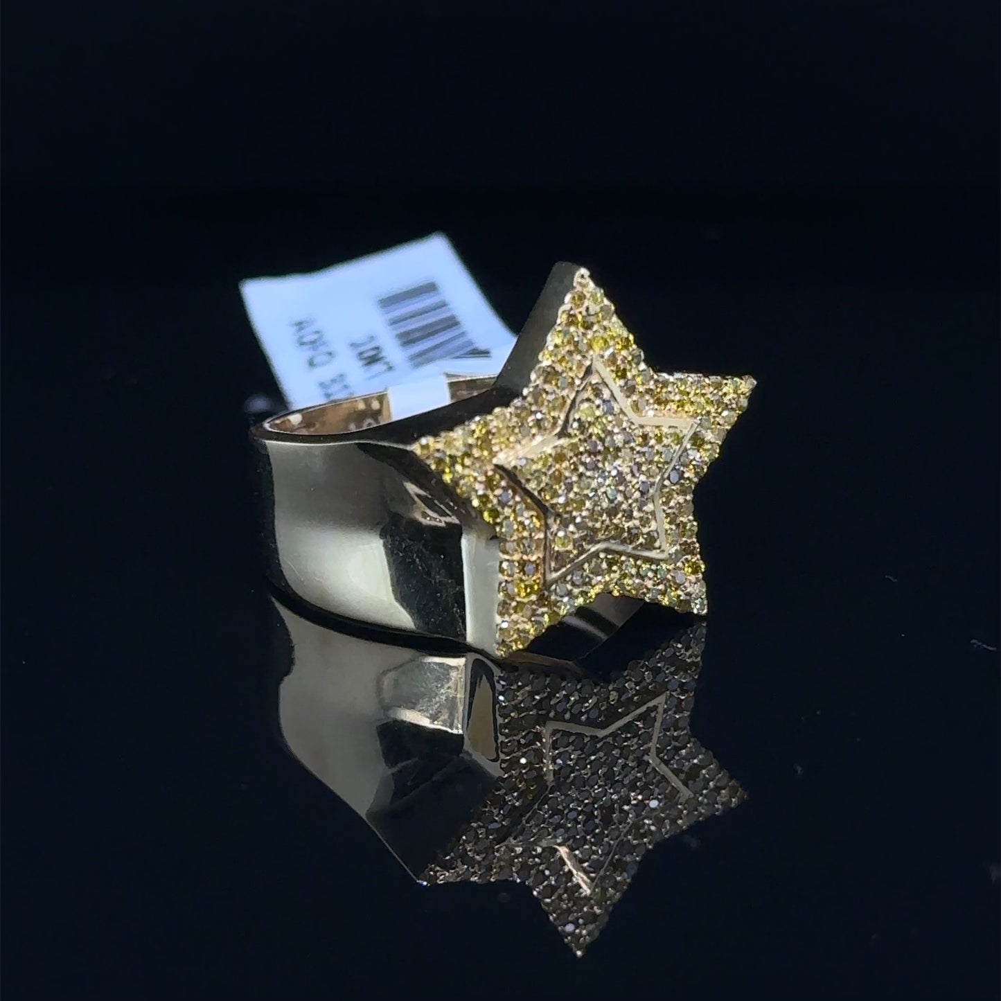 Yellow Diamond Star Ring