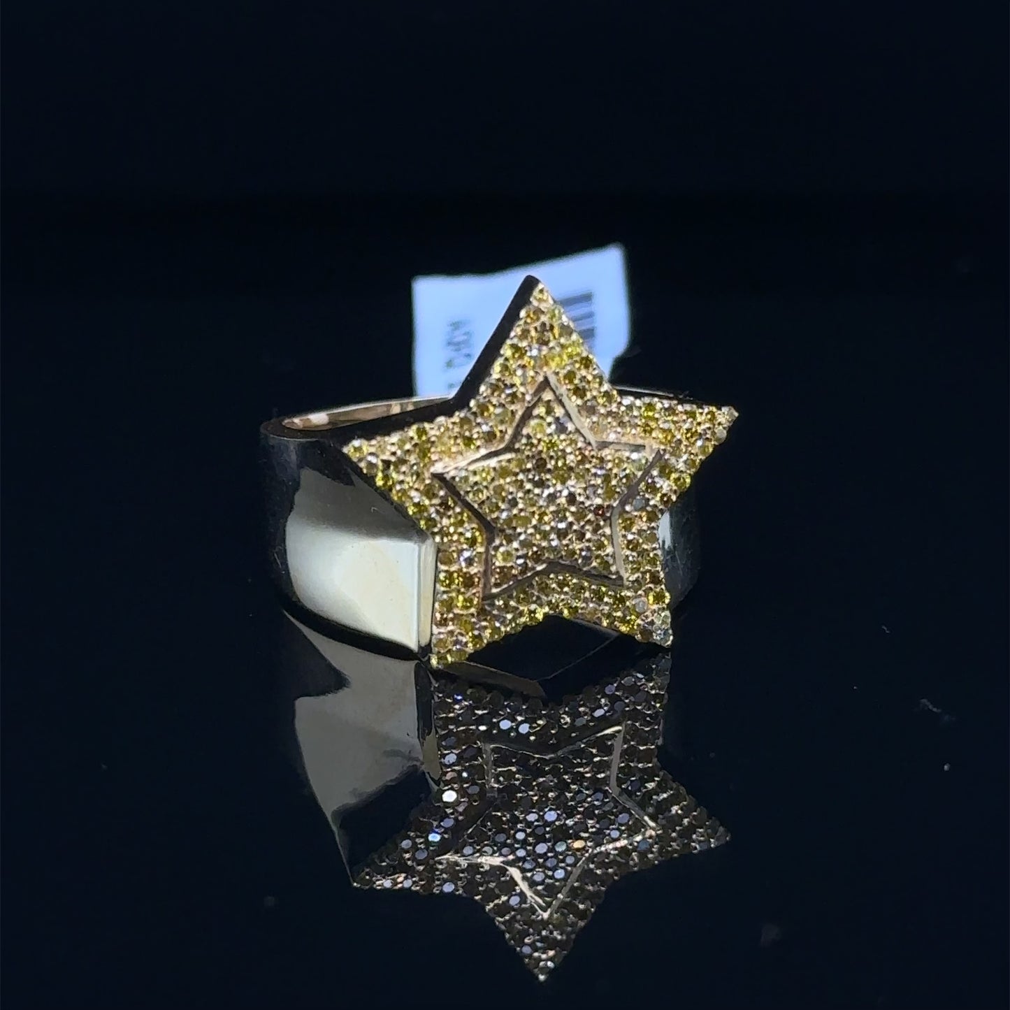 Yellow Diamond Star Ring