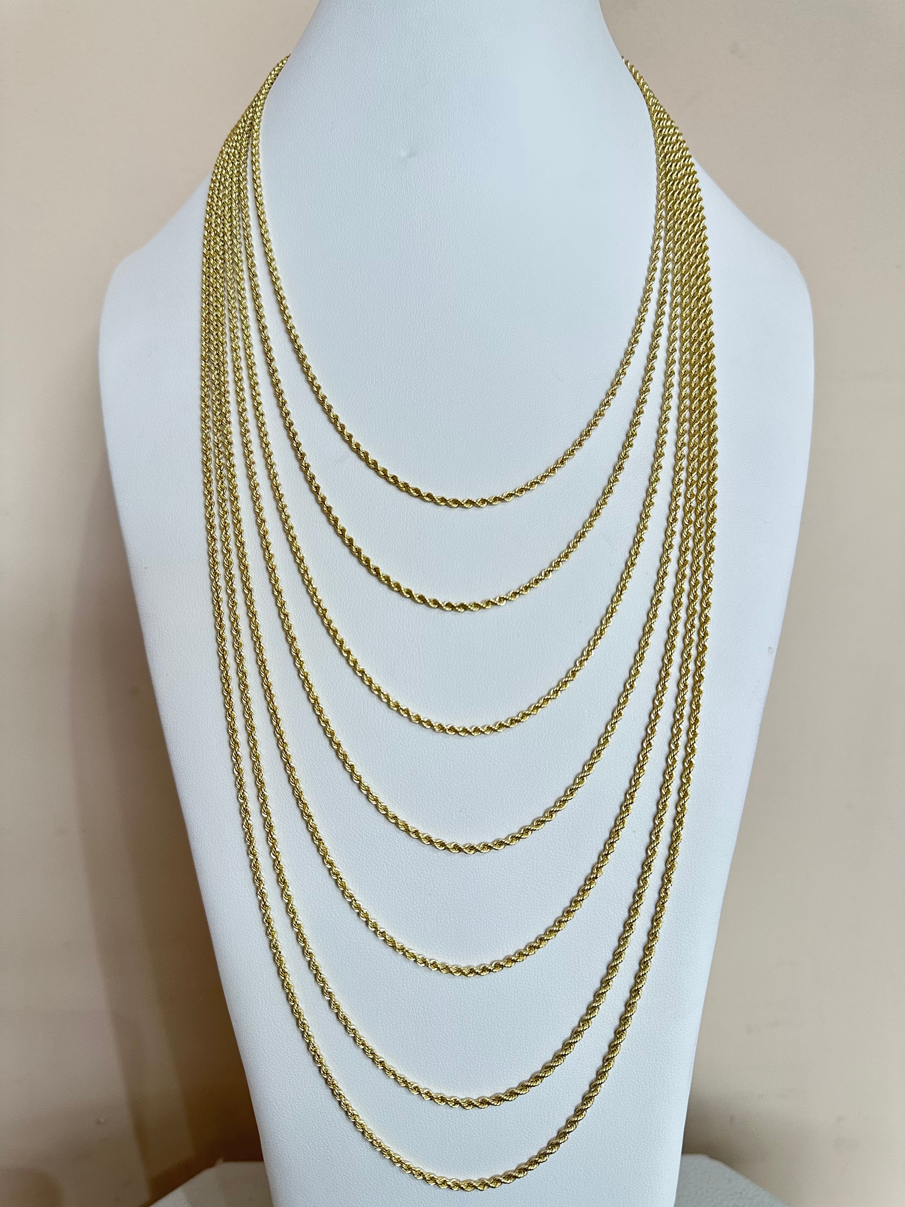 Rope Chains 2.2mm – Q'S ROYAL JEWELLERY