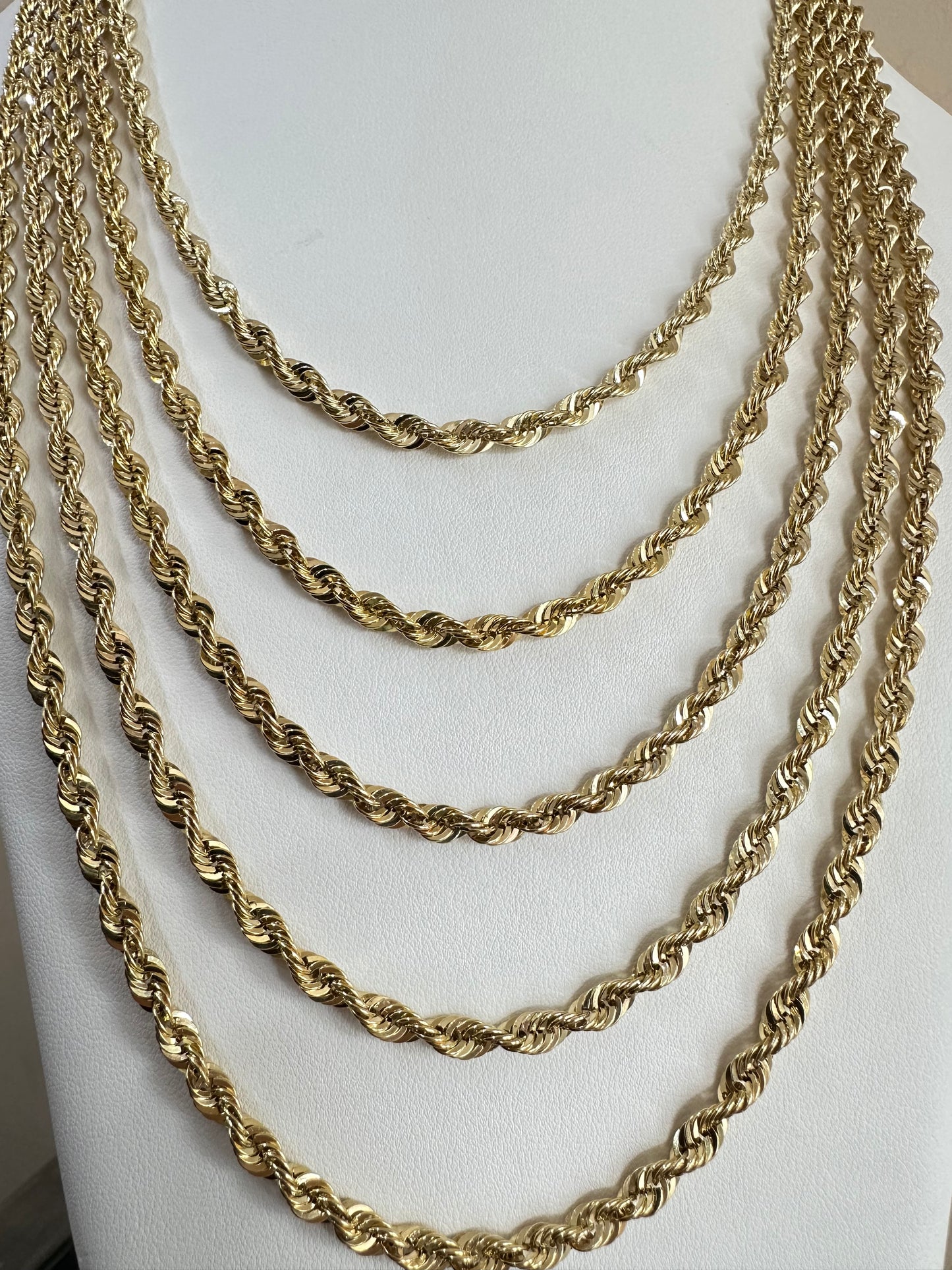 Diamond Cut Rope Chains 4.5mm