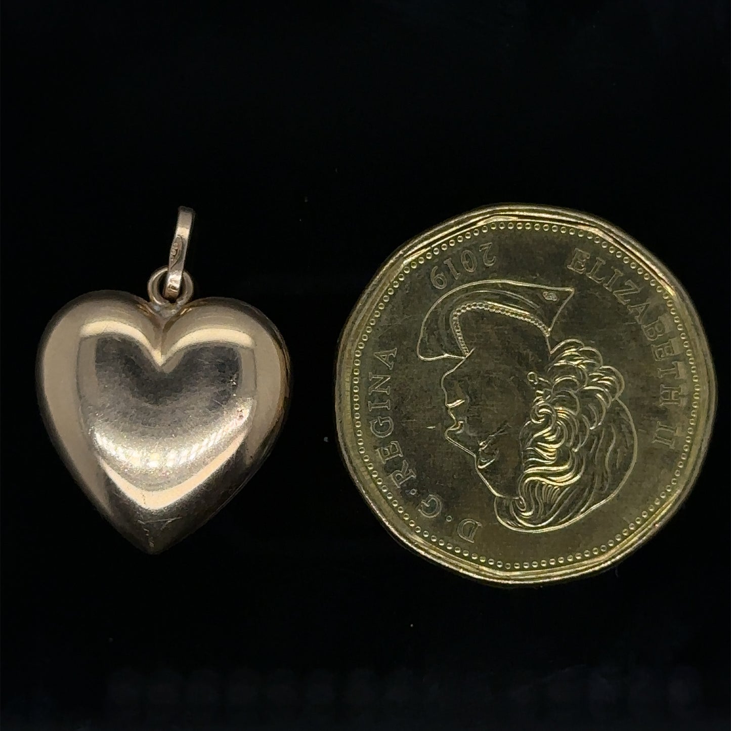 3D Heart Gold Pendent