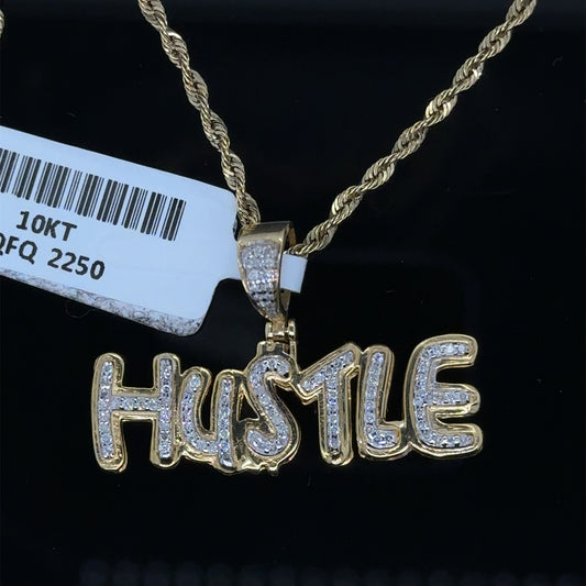 Hustle pendent and chain Combo