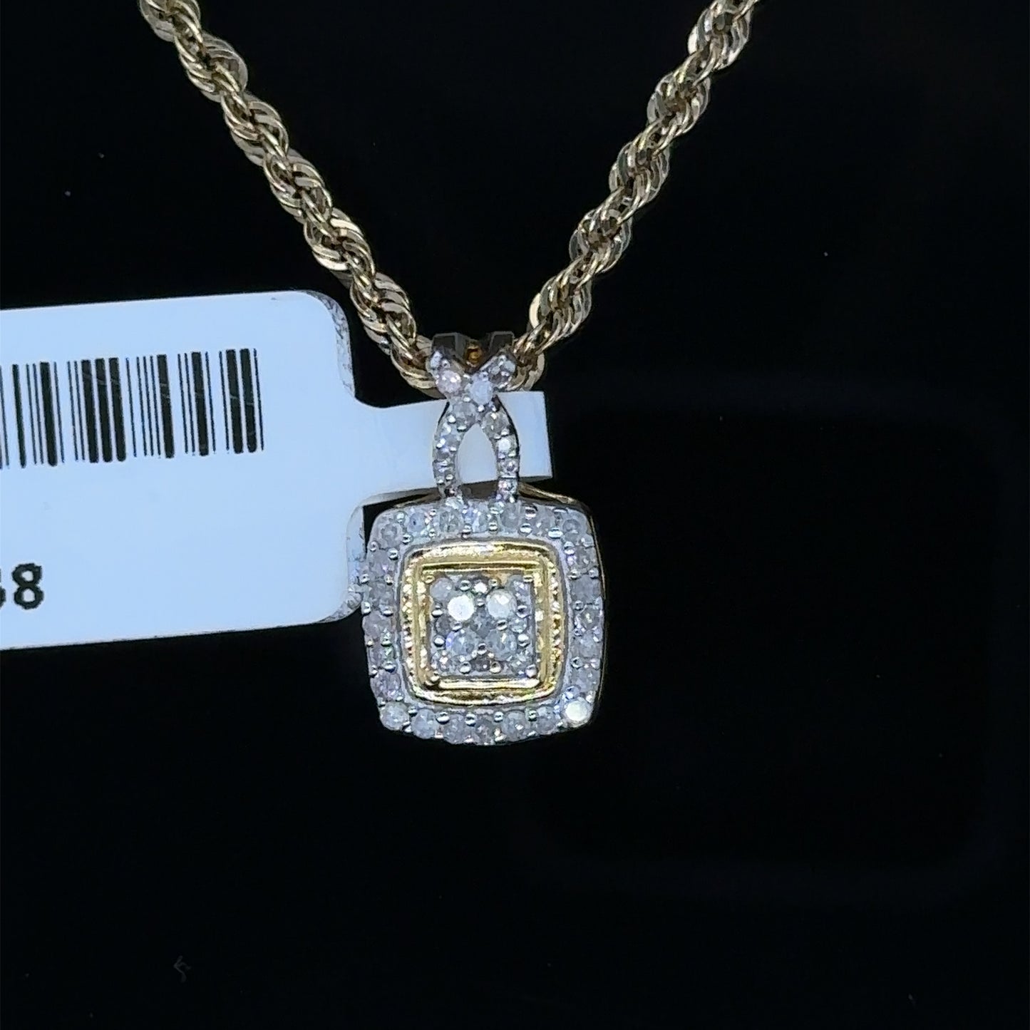 Diamond Pendent and Chain Combo