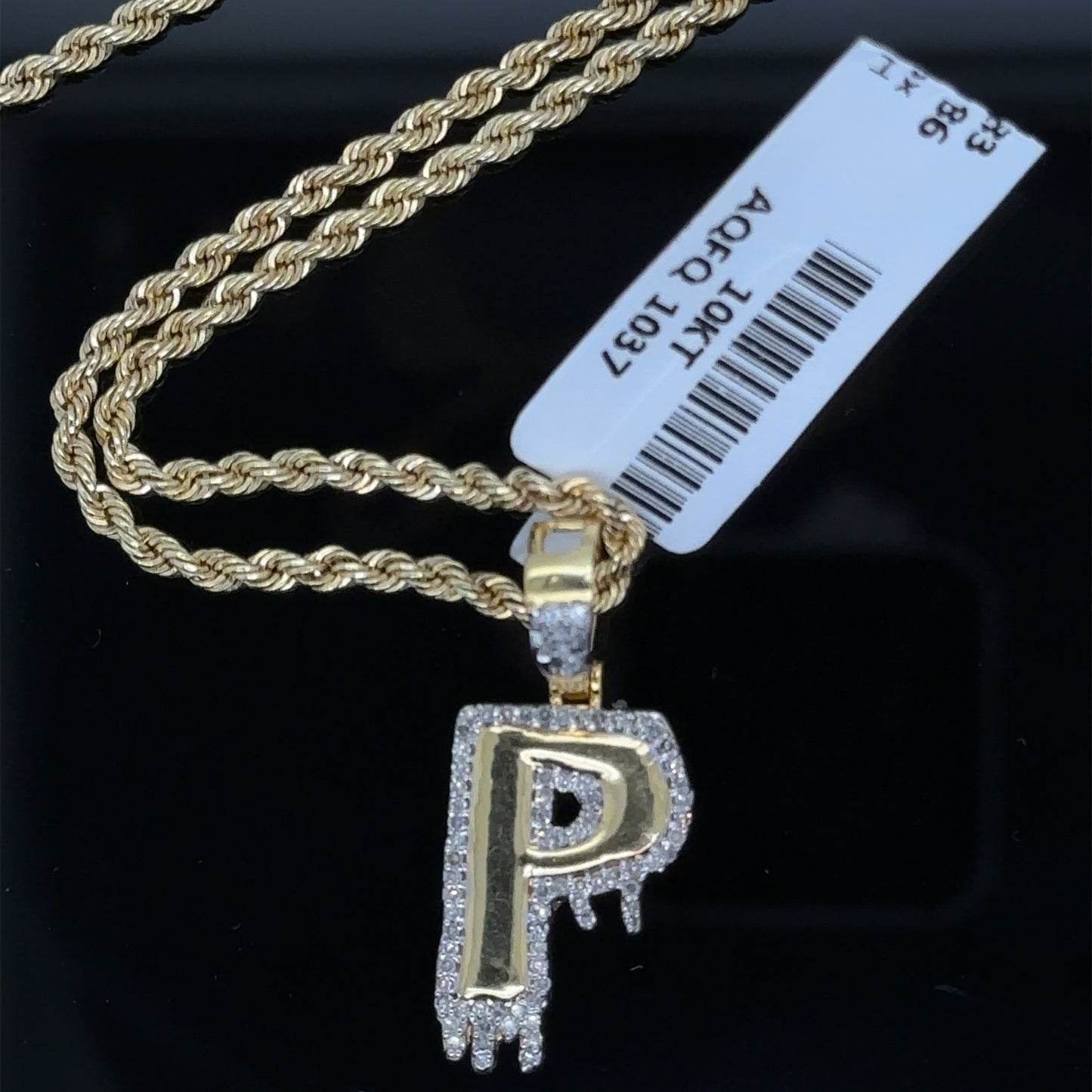 P pendent and chain Combo