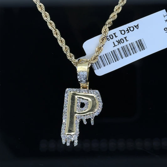 P pendent and chain Combo