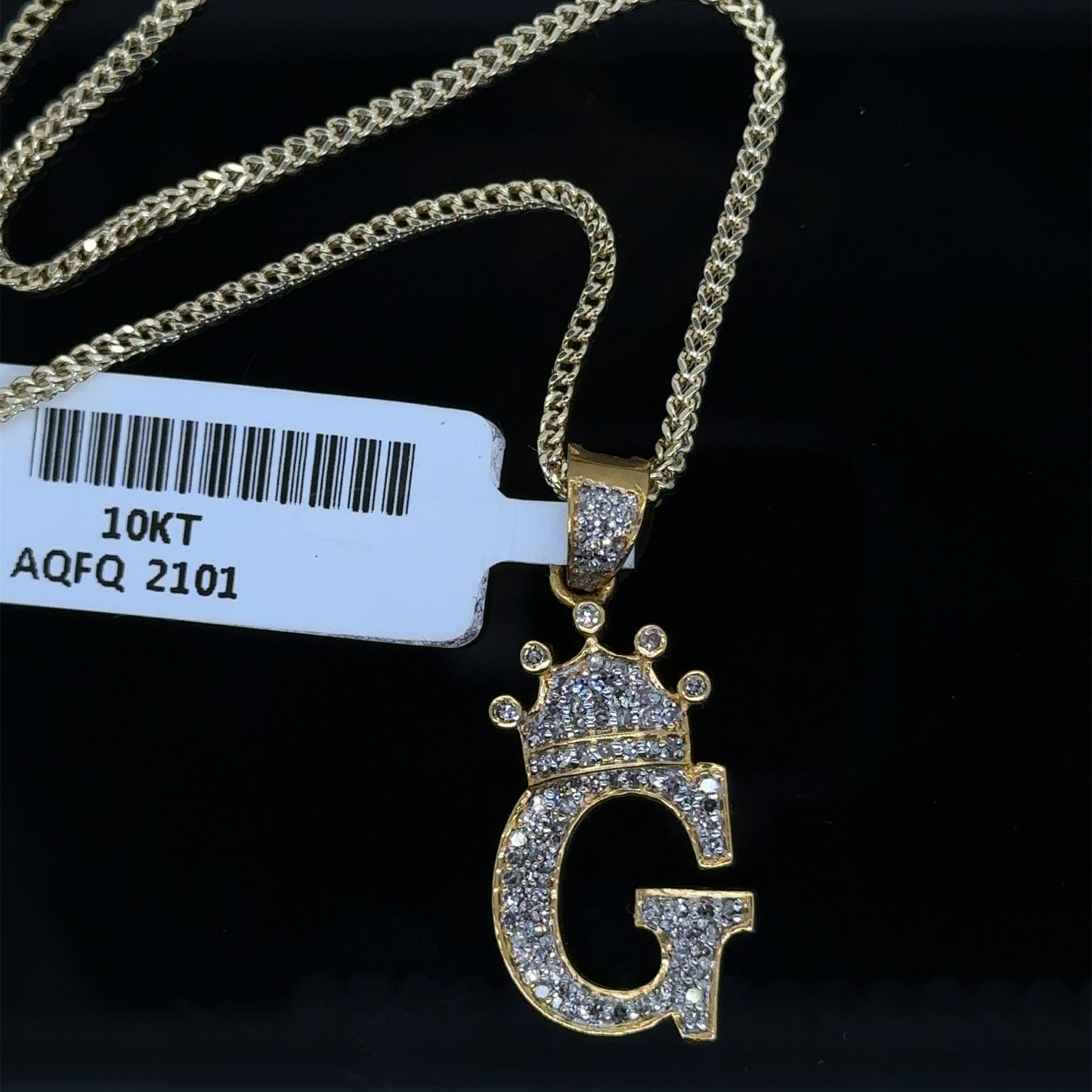 G with a Crown pendent and chain Combo