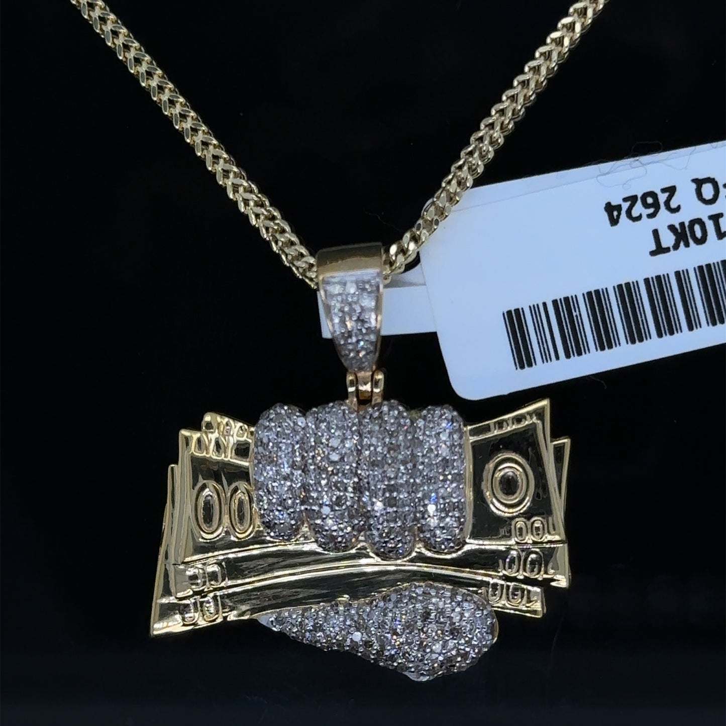 Money hand pendent and chain Combo