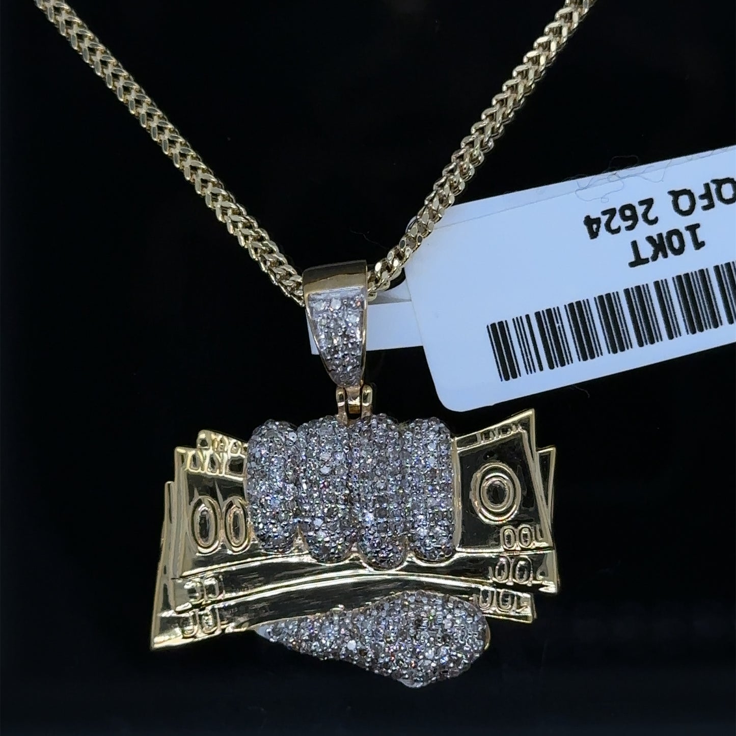 Money hand pendent and chain Combo