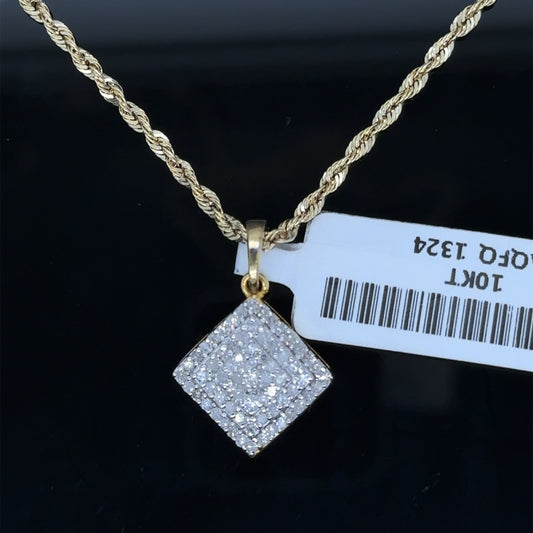 Diamond pendent and chain Combo