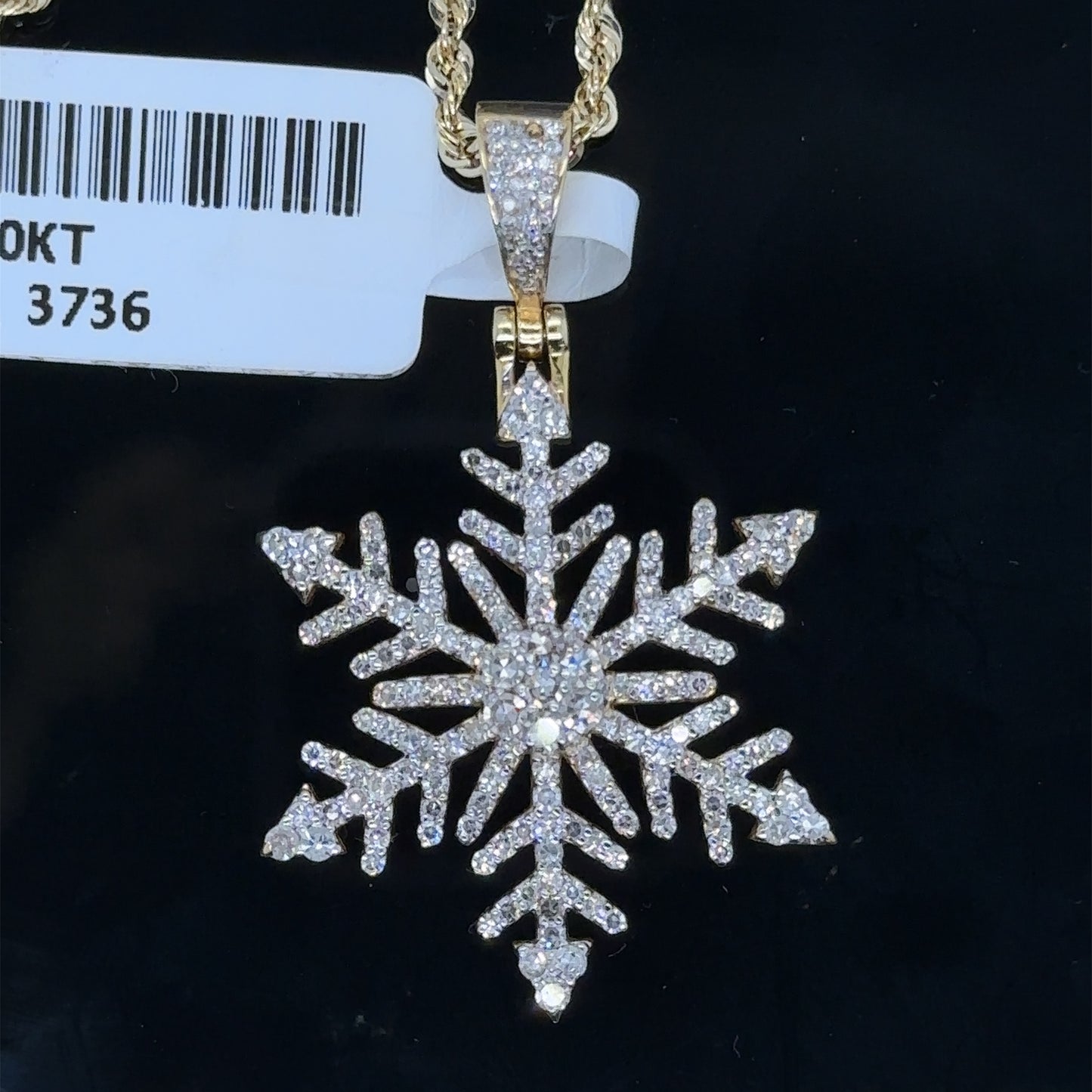 Snowflake pendent and chain Combo