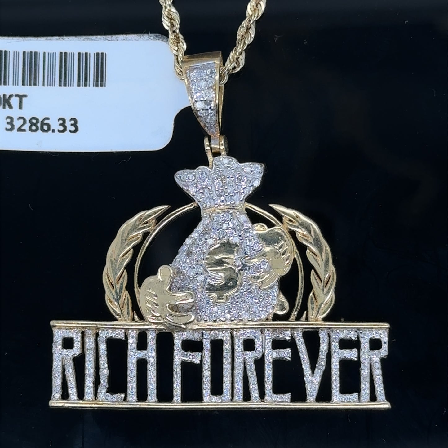 Rich Forever pendent and chain Combo