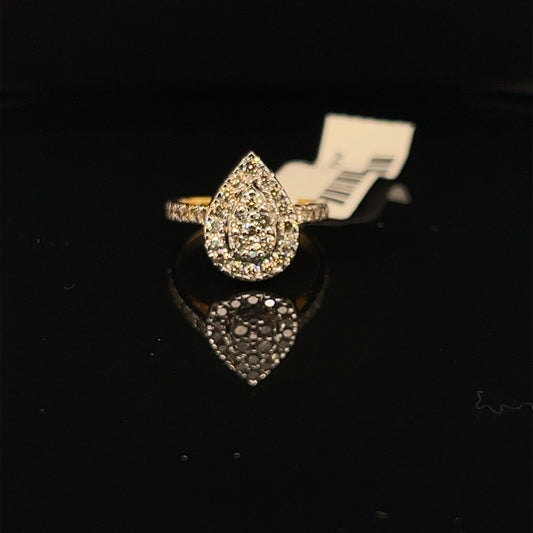 Pear Shaped women's diamond ring- LR0420