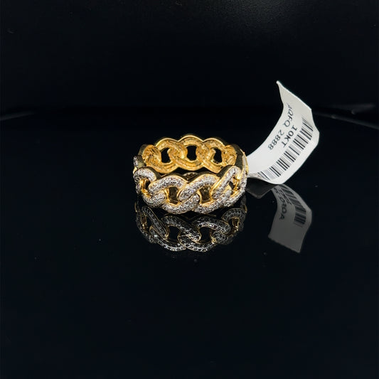 Cuban Diamond Ring- GR0078