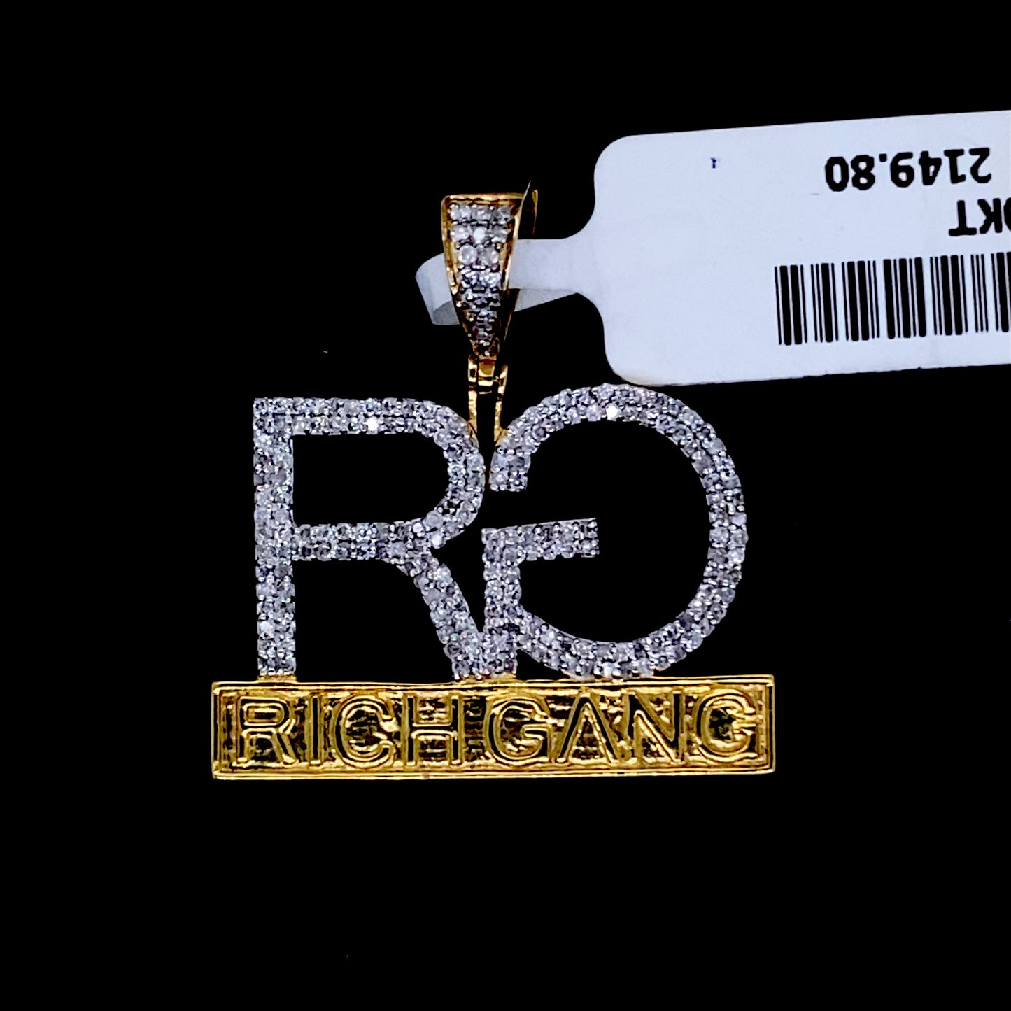 Rich Gang (RG) Diamond Pendant- PD0324