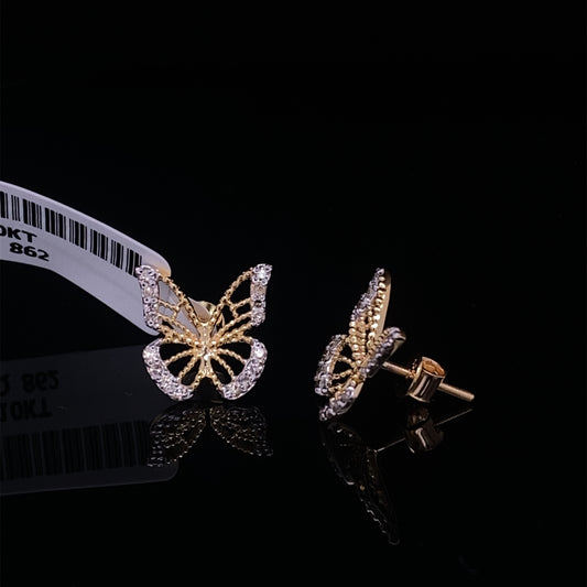 Butterfly Diamond Earrings- ler0054