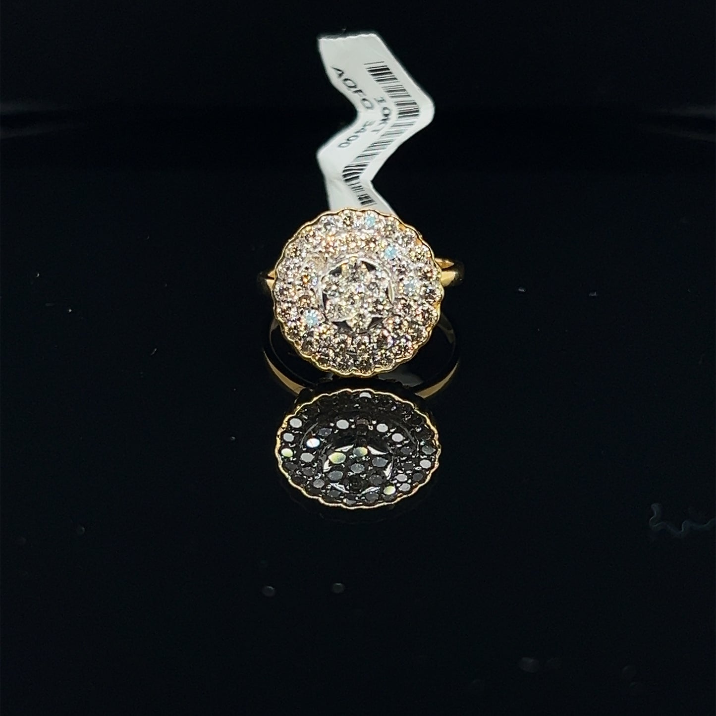 Circle Yellow Diamond Ring- LR0204