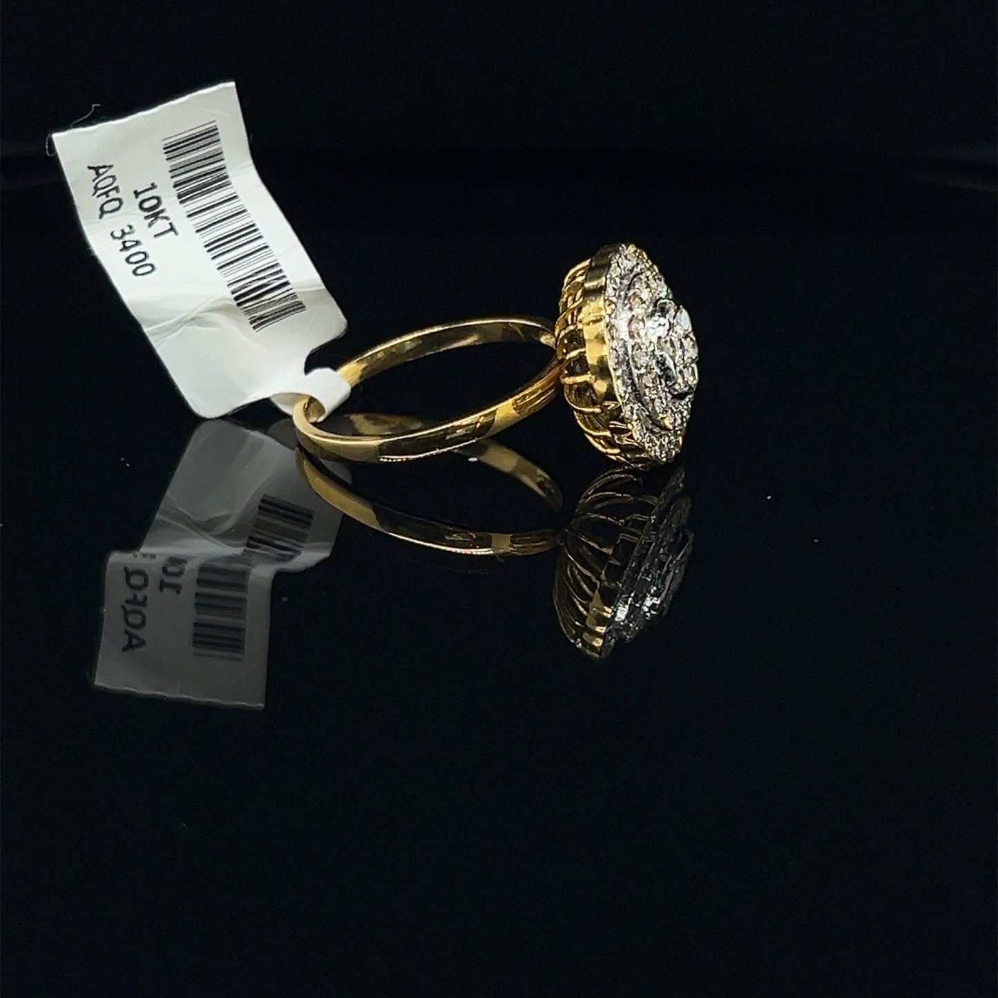 Circle Yellow Diamond Ring- LR0204