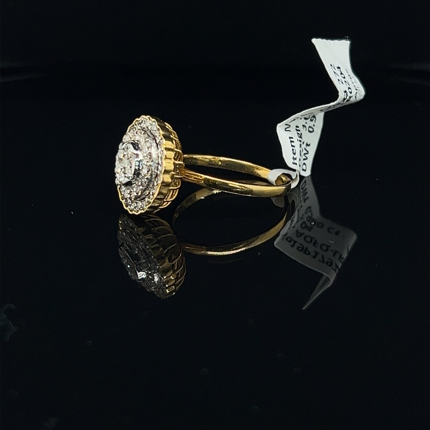 Circle Yellow Diamond Ring- LR0204