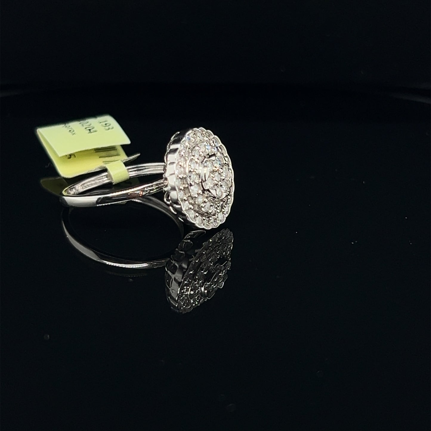 Circle White Diamond Ring- LR0204