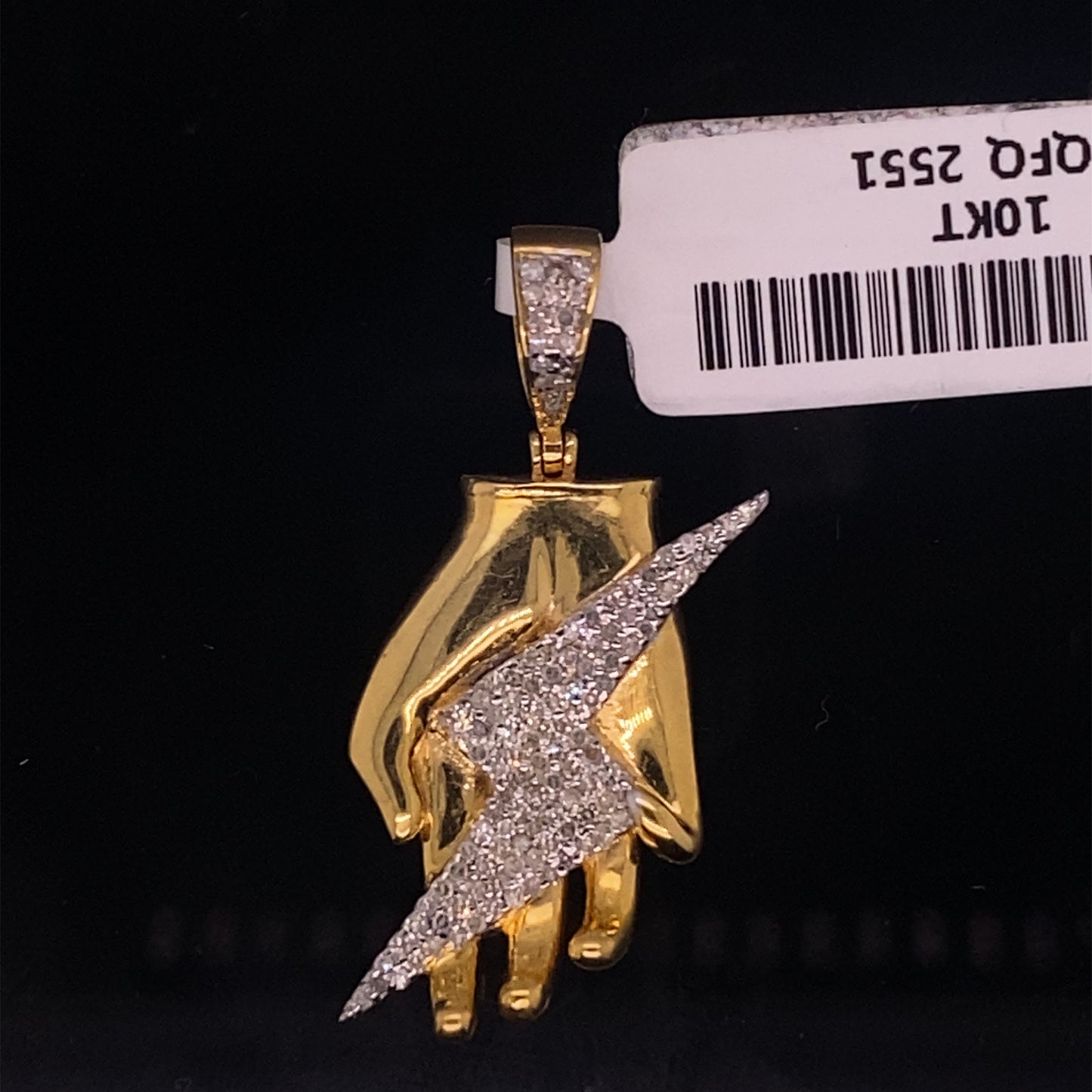 Thunderbolt Hand Diamond Pendent- PD0217