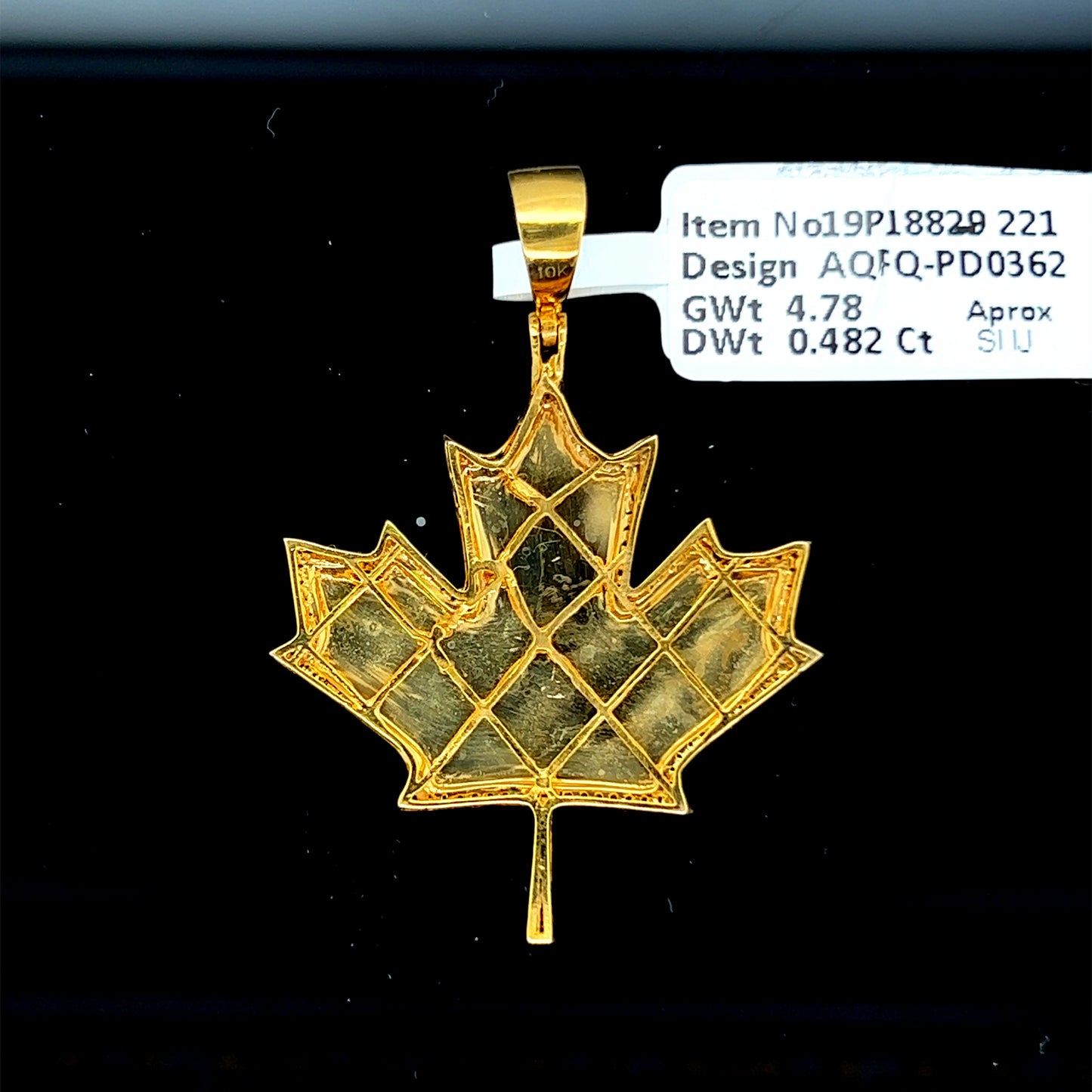 Canadian leaf Diamond Pendant- PD0362